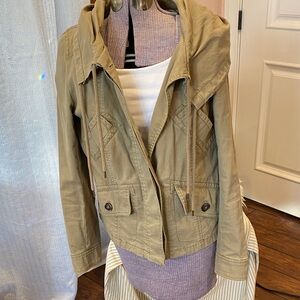 Dalia Collection Women's Tan Hooded Jacket